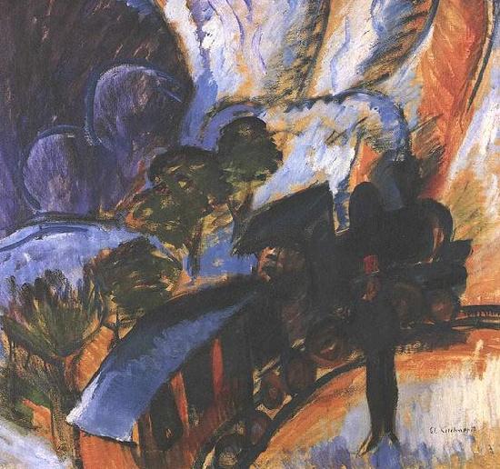 Ernst Ludwig Kirchner Rhaetian Railway, Davos China oil painting art